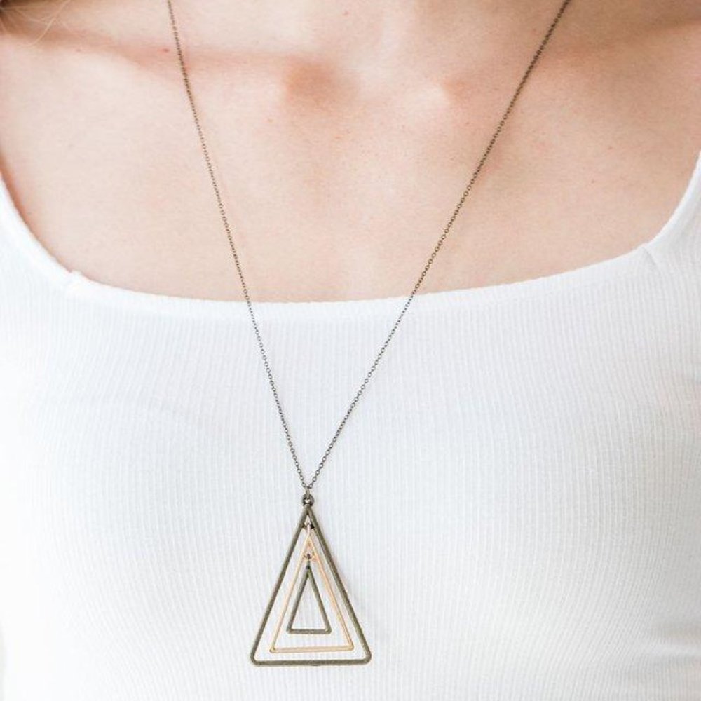 TRI Harder Brass Necklace Set